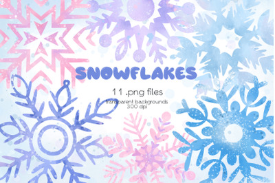 Snowflakes Clipart - PNG Files