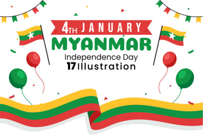 17 Myanmar Independence Day Illustration