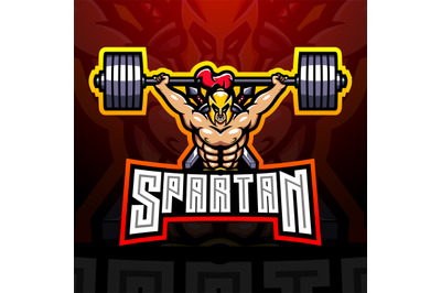 Spartan esport mascot logo design