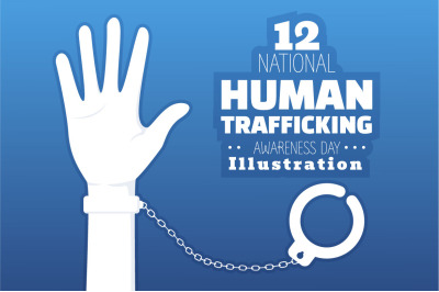 12 Human Trafficking Awareness Day Illustration