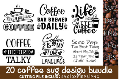 Coffee SVG Bundle, Funny Coffee SVG