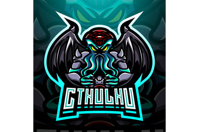 Cthulhu esport mascot logo design