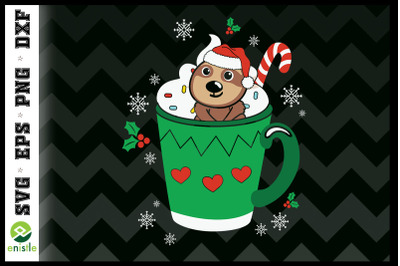 Christmas Sloth in the Coffee Cup