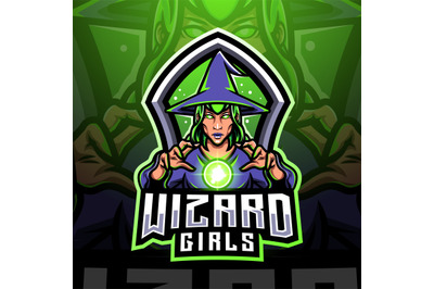 Wizard girls esport mascot logo design