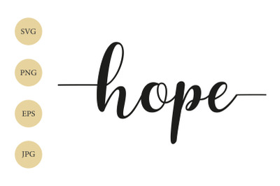 Hope SVG, Hope with tails, Hope Silhouette, Hope Cut File