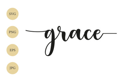 Grace SVG, Grace with tails, Grace Cut File, Grace Silhouette