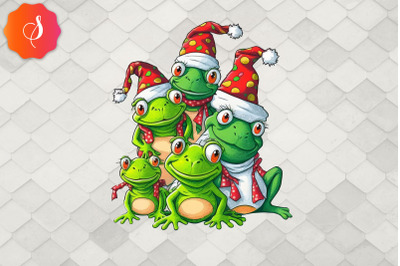 Merry Christmas Cute Frog Squad