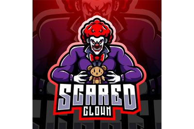 Clown esport mascot logo design