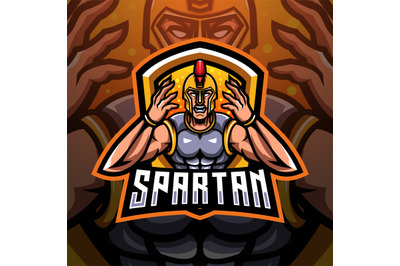 Spartan esport mascot logo design