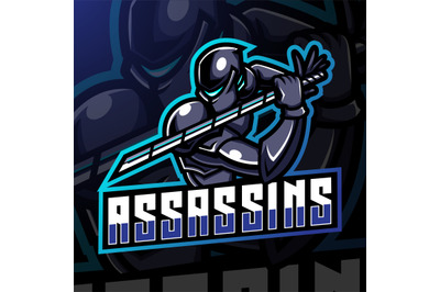 Assassin esport mascot logo design