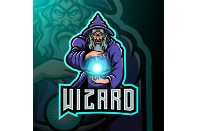 Wizard esport mascot logo design