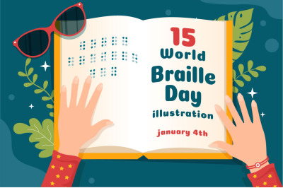 15 World Braille Day Illustration