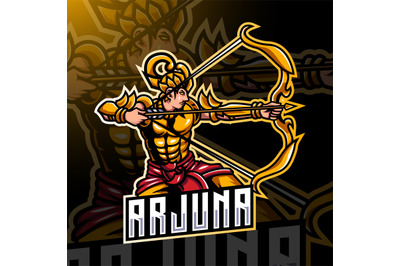 Arjuna archer esport mascot logo design