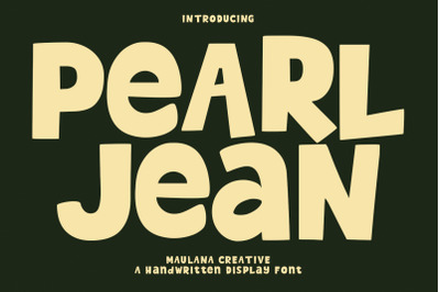 Pearl Jean Handwritten Display Font