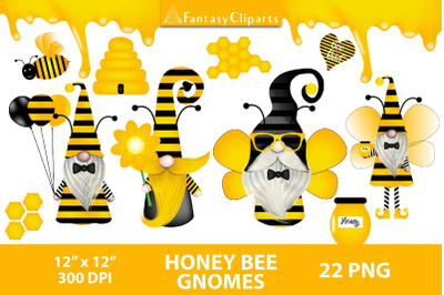 Honey Bee Gnomes Clipart