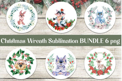 Cute Christmas Animals Clipart, Watercolor Winter Graphics