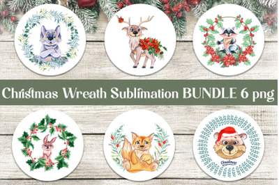 Christmas Cute Animal Clipart, watercolor animal faces png