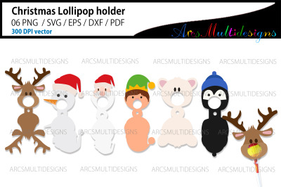 Christmas Lollipop holder template