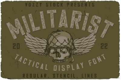 Militarist Font and Graphics