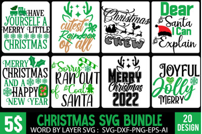 Christmas SVG Bundle , Christmas Clipart Bundle