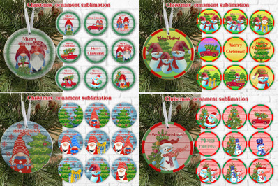 Christmas ornaments sublimation | Christmas gnome ornament