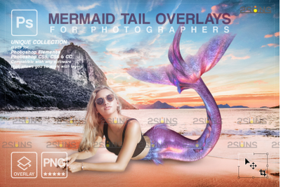 Mermaid tail overlay&2C; Photoshop overlay