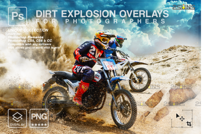 Dirt Explosion Photo Overlays Sports Floating Dust overlay
