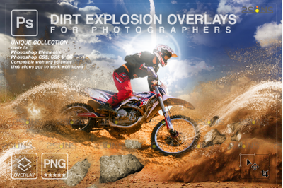 Dirt Explosion Photo Overlays Sports Floating Dust overlay