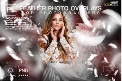 White Feather photo overlays png