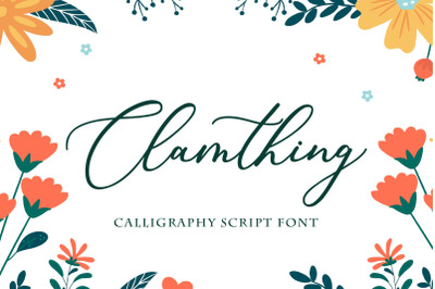 Clamthing Handwritten Font