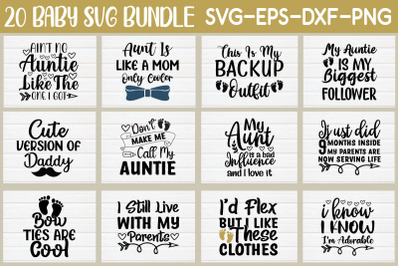 20 Baby Svg Bundle Designs &amp; Graphics