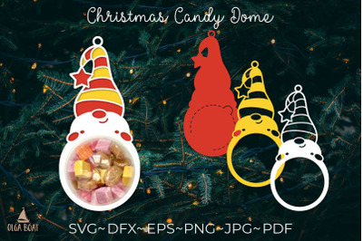 Gnome candy dome | Christmas gnome candy dome holder