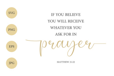 Prayer Bible Verse SVG&2C; Christian SVG&2C; Faith SVG&2C; Religious Svg