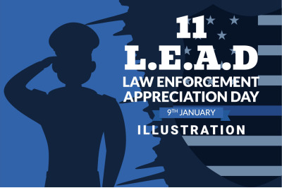 11 Law Enforcement Appreciation Day or LEAD Illustration