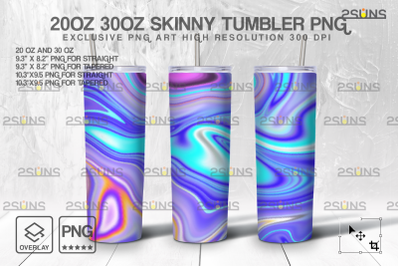 20OZ Marble Skinny Tumbler Design, Sublimation PNG