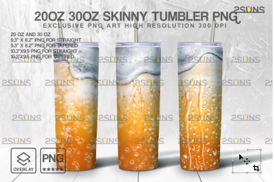 20oz Beer Skinny Tumbler SEAMLESS Design, Sublimation Design PNG