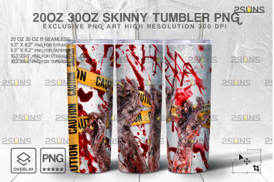 20 OZ Crime Scene Skinny Tumbler Design, Sublimation Design PNG