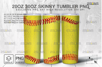 20oz Softball MOM Skinny Tumbler SEAMLESS Design, Sublimation Design