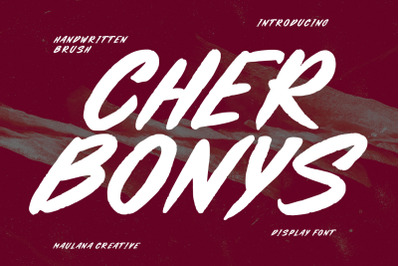 Cherbonys Handwritten Brush Display Font