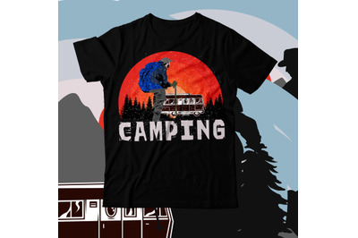 Camping T-Shirt Design , Camping illustration Design, Adventure T-Shi