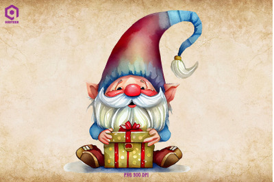 Christmas Gnome with Gift Box