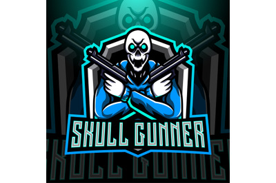 Skull gunners esport mascot logo