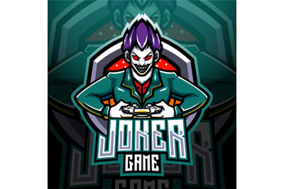 Joker game esport mascot logo design