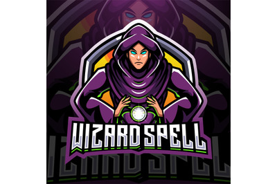 Wizard spell esport mascot logo design