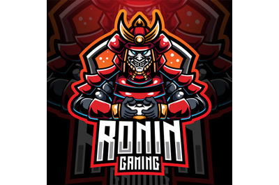 Ronin gaming esport mascot logo design