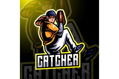 Catcher esport mascot logo design