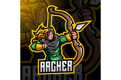 Archer esport mascot logo design