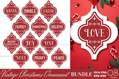 Arabesque Christmas Ornament SVG Bundle