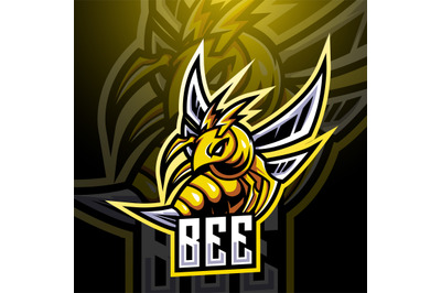 Bee esport mascot logo design