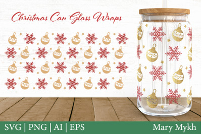 Christmas LIBBEY GLASS SVG | Christmas Tree Ball Libbey Glass Can Svg
